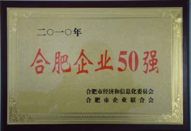 安起被评为合肥企业50强 安起被评为合肥企业50强